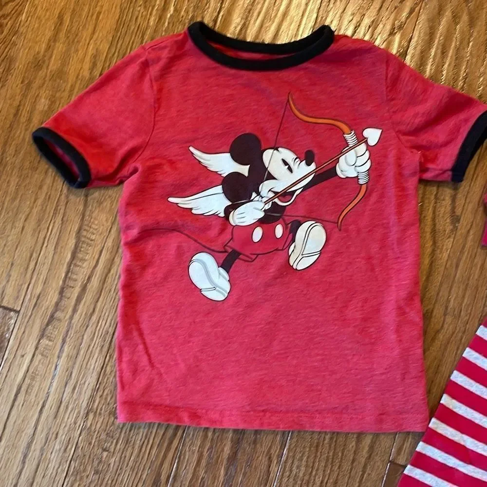 4t love themed pajama and shirt bundle set